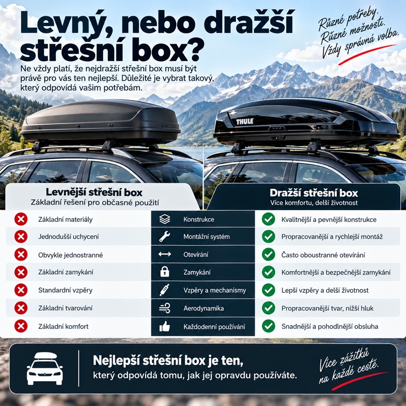 Jak vybrat střešní box